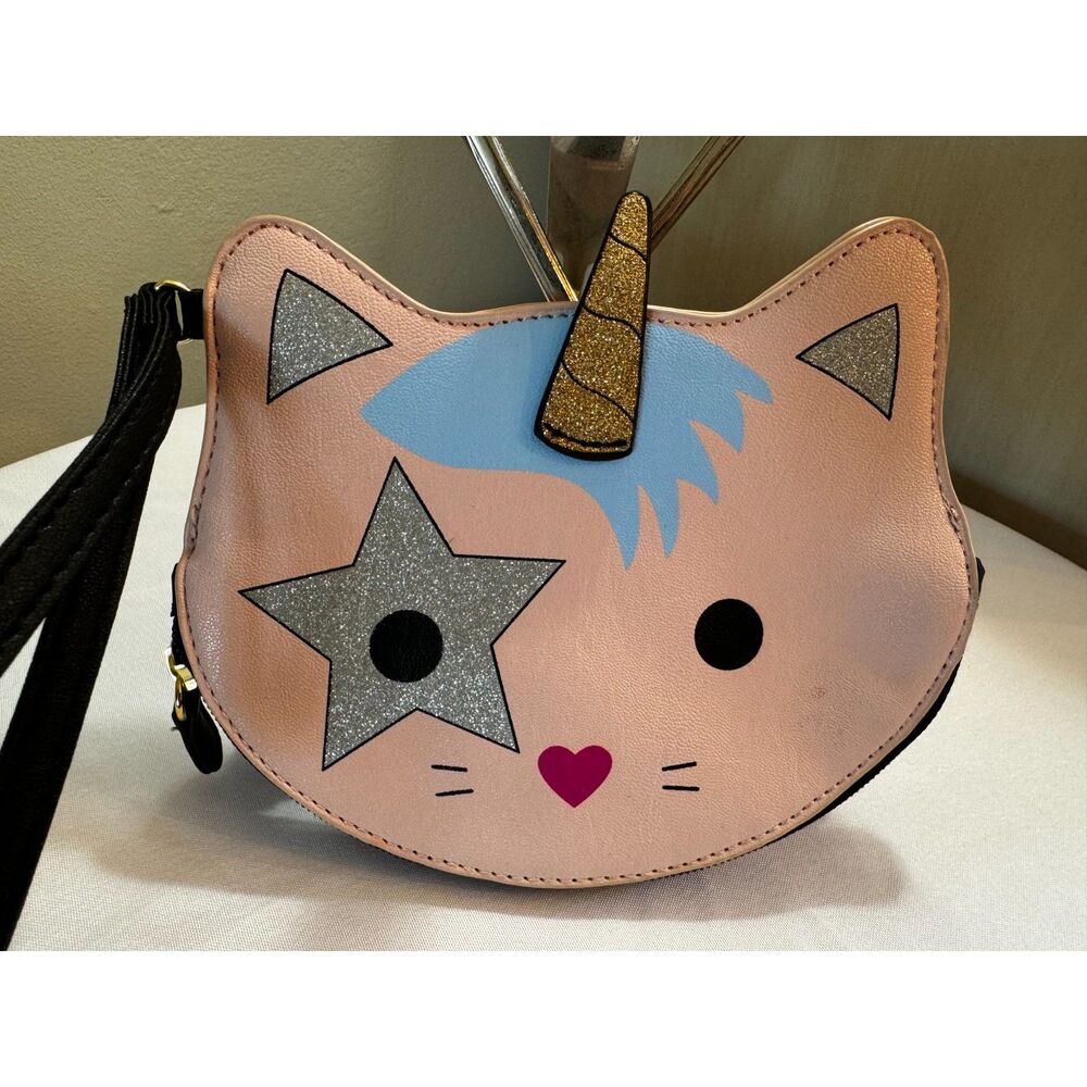 Betsey Johnson Cat Unicorn wristlet so adorable Luv Betsey